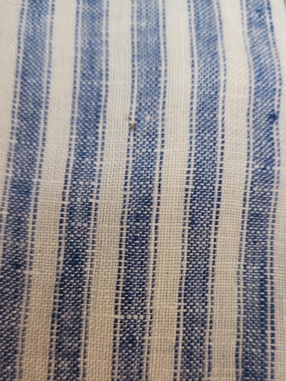 Faherty Whitley Linen Button Front Skirt Blue Low Tide Stripe Women's Large - Picture 3 of 14
